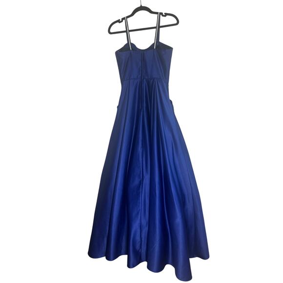 Blondie Nites by Stacy Sklar Women's Prom Gown 7 Strappy Embellished Royal Blue - Picture 16 of 16